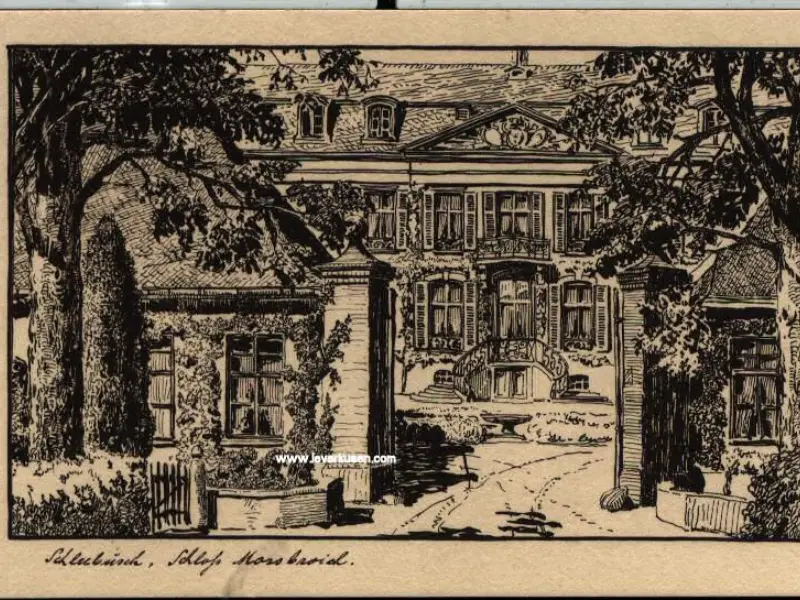 Schloß Morsbroich (Eingang, Zeichnung)