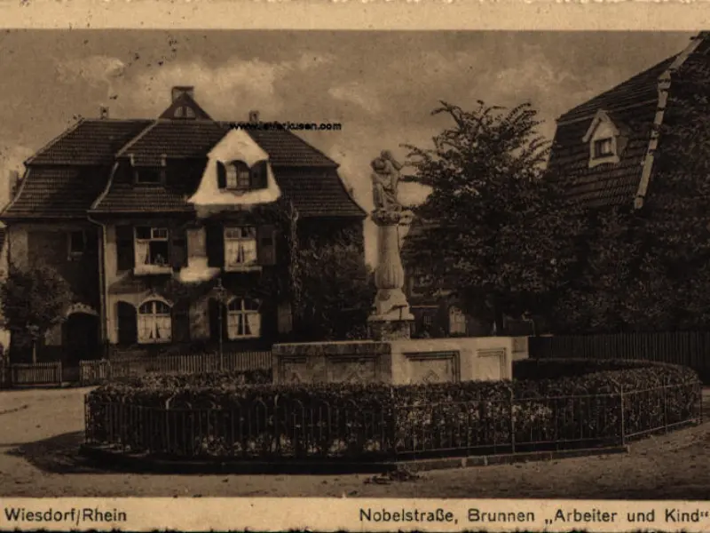 Nobelstr. Brunnen Arbeiter und Kind