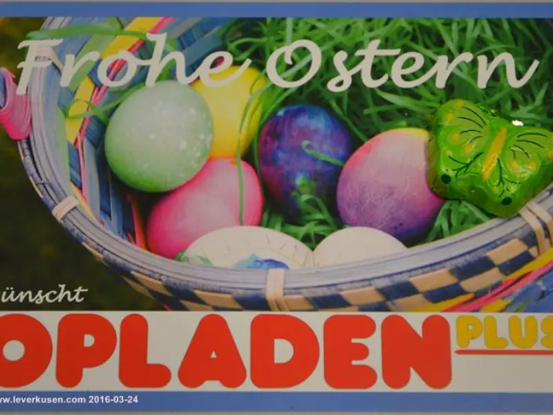 Osterkarte, Opladen Plus