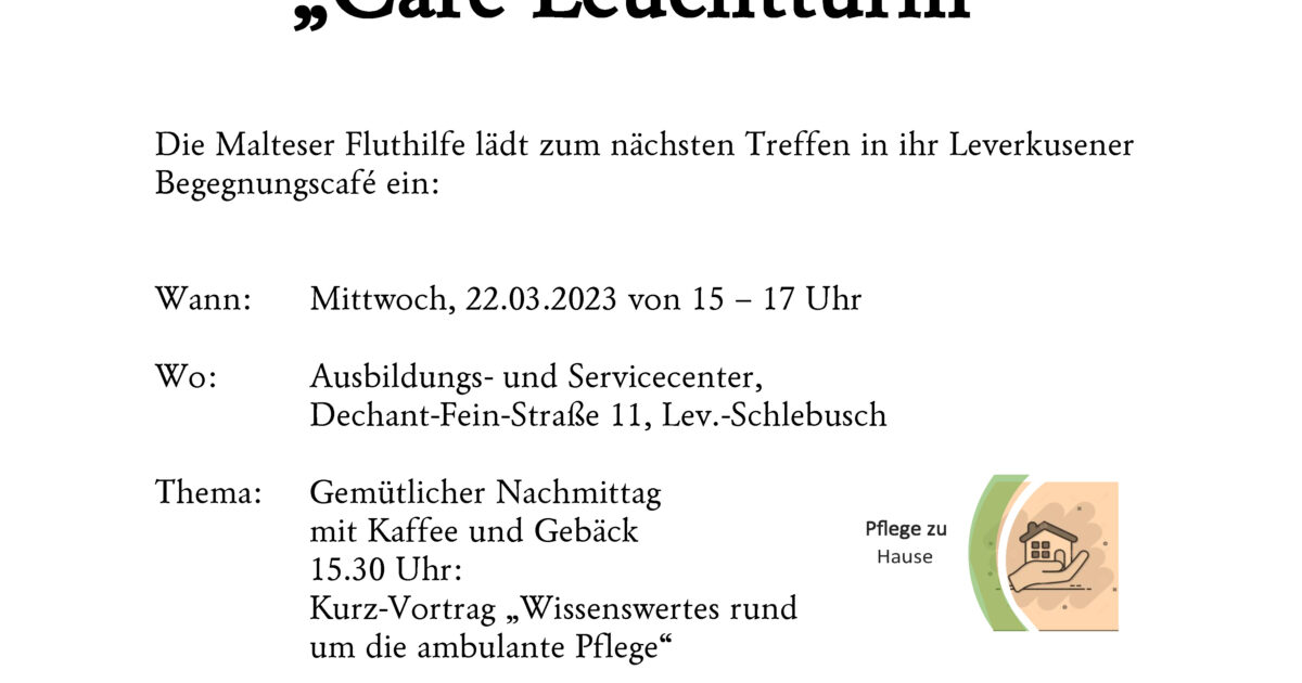 Einladung Vortrag Ambulante Pflege