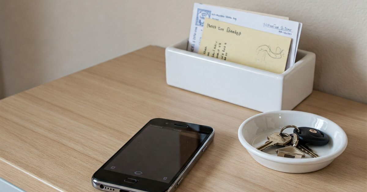 Telefon auf Flurkommode